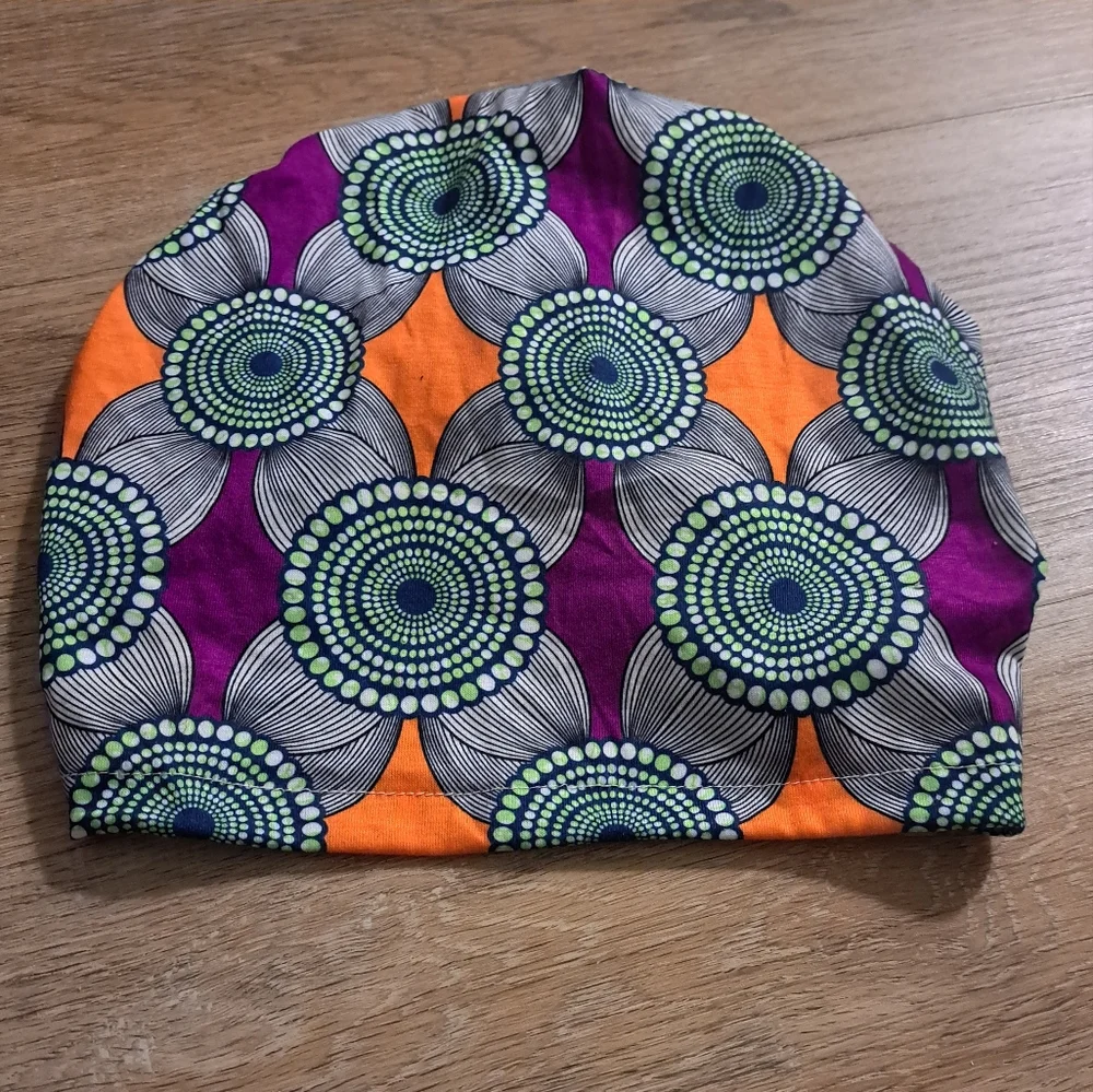 Vibrant Patterned Headwrap Headscarf Turban Cap One Size NWOT